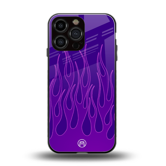 y2k magenta flames back phone cover | glass case for iphone 16 pro max