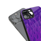 y2k magenta flames back phone cover | glass case for iphone 13 mini