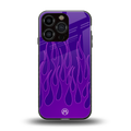 y2k magenta flames back phone cover | glass case for iphone 16 pro