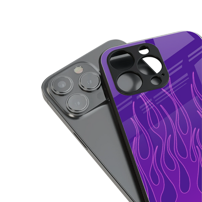 y2k magenta flames back phone cover | glass case for iphone 14 pro max