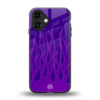 y2k magenta flames back phone cover | glass case for iphone 16