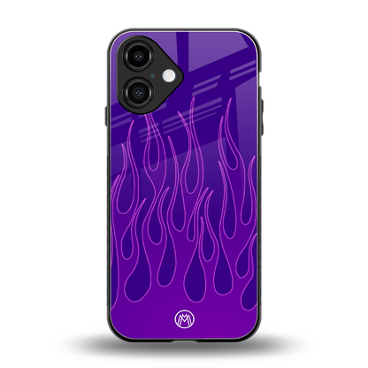 y2k magenta flames back phone cover | glass case for iphone 16