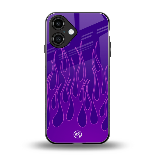 y2k magenta flames back phone cover | glass case for iphone 16