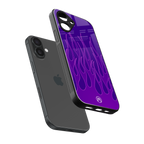 y2k magenta flames back phone cover | glass case for iphone 16
