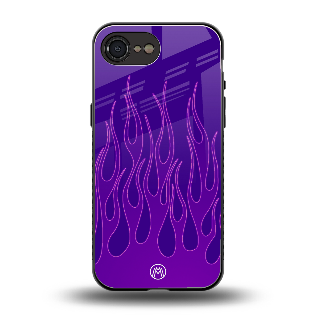 y2k magenta flames back phone cover | glass case for iphone 16e