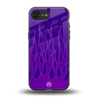 y2k magenta flames back phone cover | glass case for iphone 16e