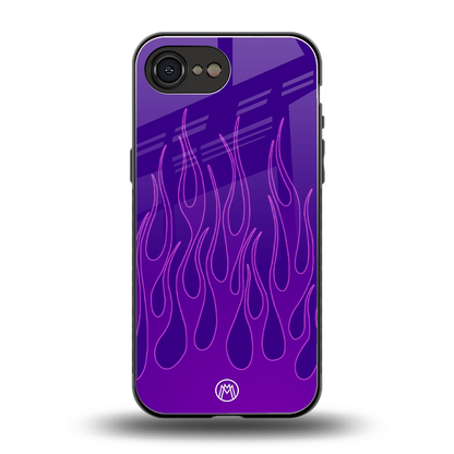 y2k magenta flames back phone cover | glass case for iphone 16e