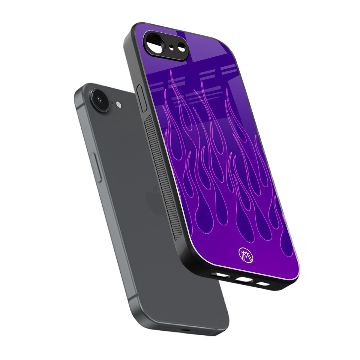 y2k magenta flames back phone cover | glass case for iphone 16e