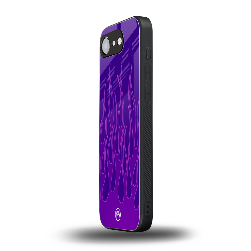 y2k magenta flames back phone cover | glass case for iphone 16e