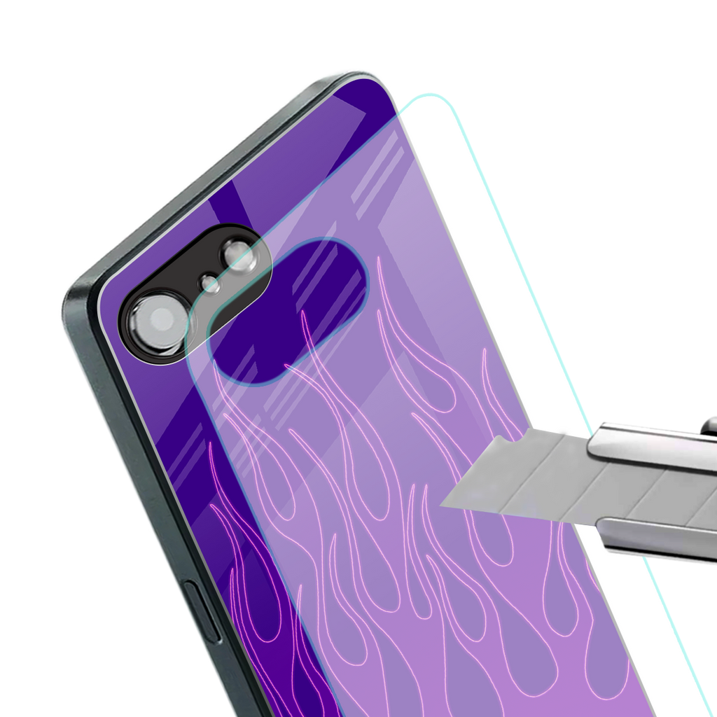 y2k magenta flames back phone cover | glass case for iphone 16e