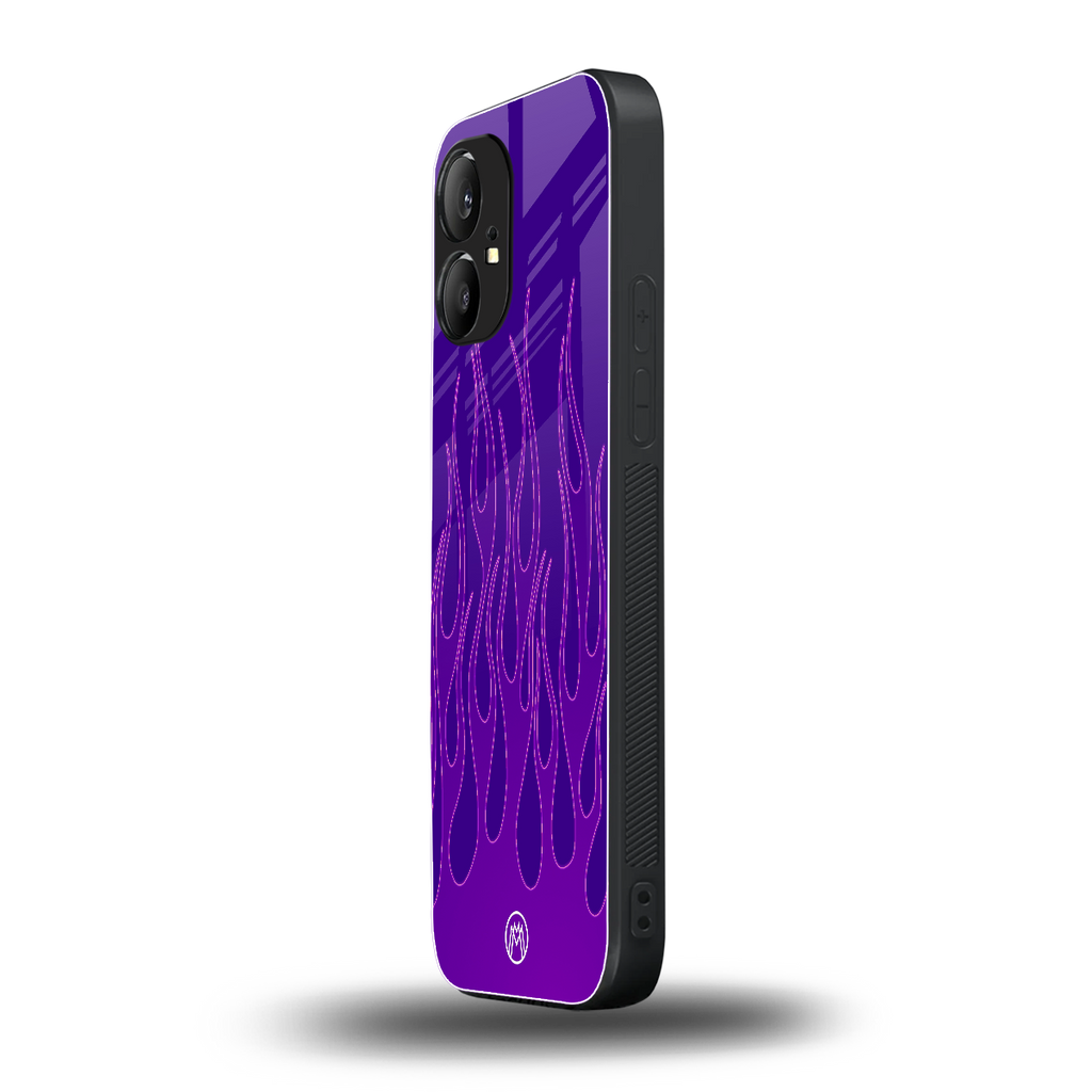 y2k magenta flames back phone cover | glass case for nothing phone 1