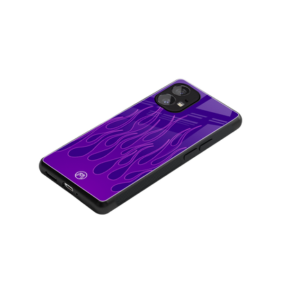 y2k magenta flames back phone cover | glass case for nothing phone 1