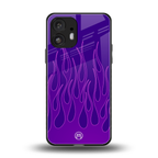 y2k magenta flames back phone cover | glass case for nothing phone 2