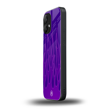 y2k magenta flames back phone cover | glass case for nothing phone 2