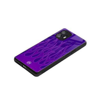 y2k magenta flames back phone cover | glass case for nothing phone 2