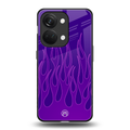 y2k magenta flames back phone cover | glass case for oneplus nord 3