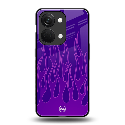 y2k magenta flames back phone cover | glass case for oneplus nord 3