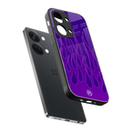 y2k magenta flames back phone cover | glass case for oneplus nord 3