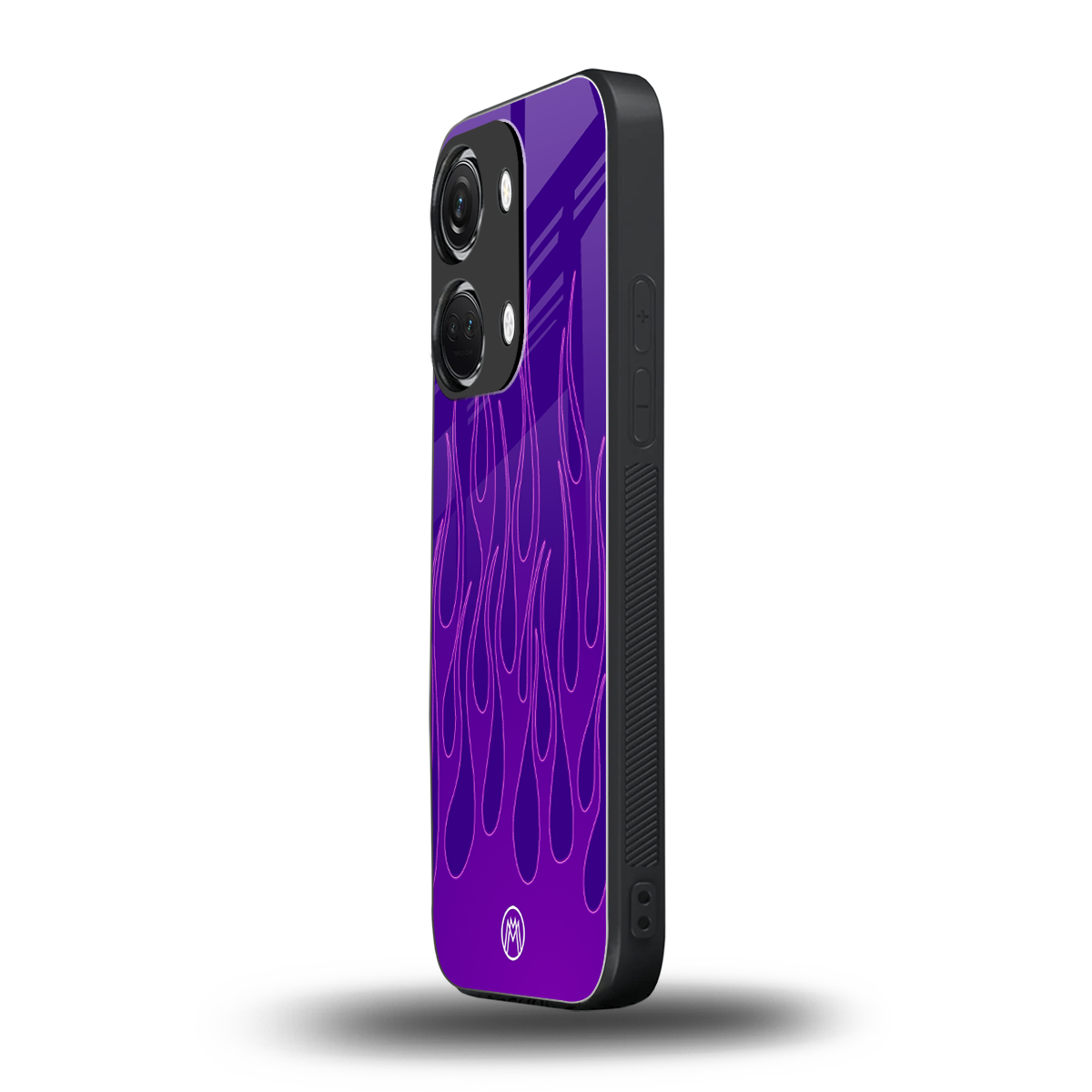 y2k magenta flames back phone cover | glass case for oneplus nord 3