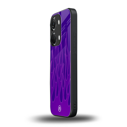y2k magenta flames back phone cover | glass case for oneplus nord 3