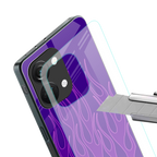 y2k magenta flames back phone cover | glass case for oneplus nord 3