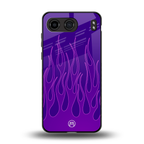 y2k magenta flames back phone cover | glass case for oneplus nord 4