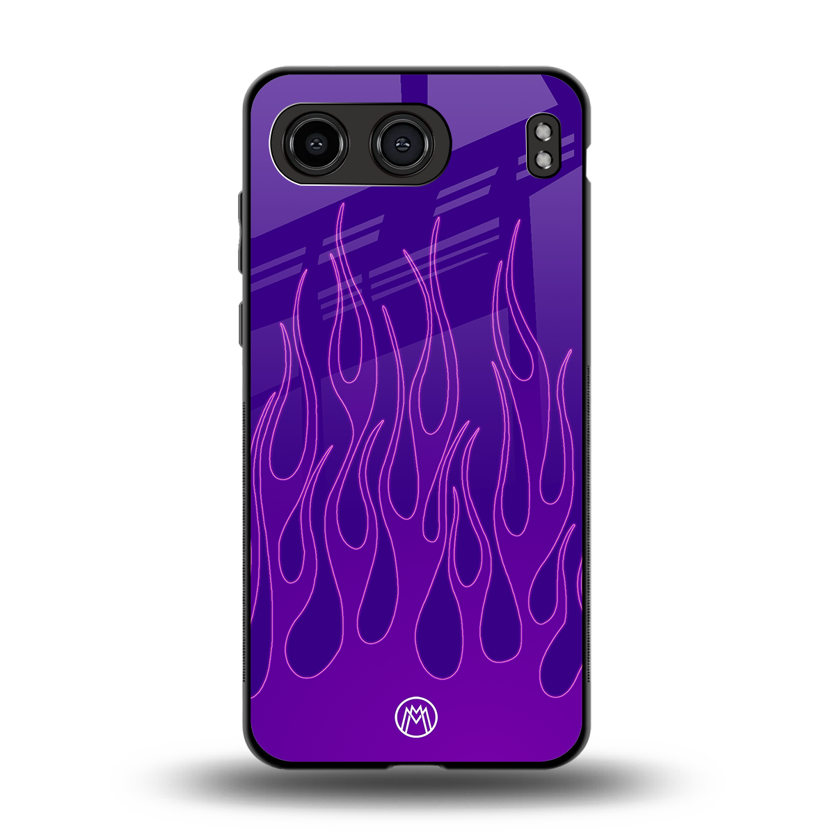 y2k magenta flames back phone cover | glass case for oneplus nord 4