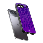 y2k magenta flames back phone cover | glass case for oneplus nord 4