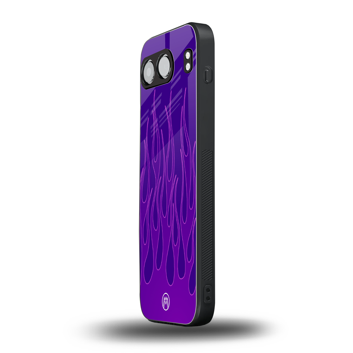 y2k magenta flames back phone cover | glass case for oneplus nord 4