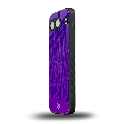 y2k magenta flames back phone cover | glass case for oneplus nord 4