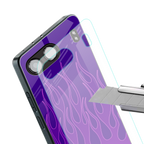 y2k magenta flames back phone cover | glass case for oneplus nord 4