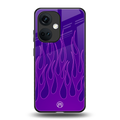 y2k magenta flames back phone cover | glass case for oneplus nord ce 3