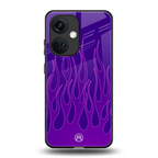 y2k magenta flames back phone cover | glass case for oneplus nord ce 3