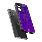 y2k magenta flames back phone cover | glass case for oneplus nord ce 3