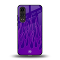y2k magenta flames back phone cover | glass case for oneplus nord ce 4 lite
