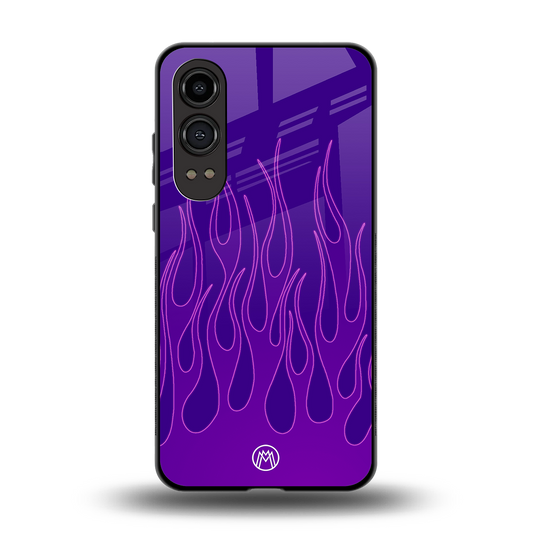 y2k magenta flames back phone cover | glass case for oneplus nord ce 4 lite