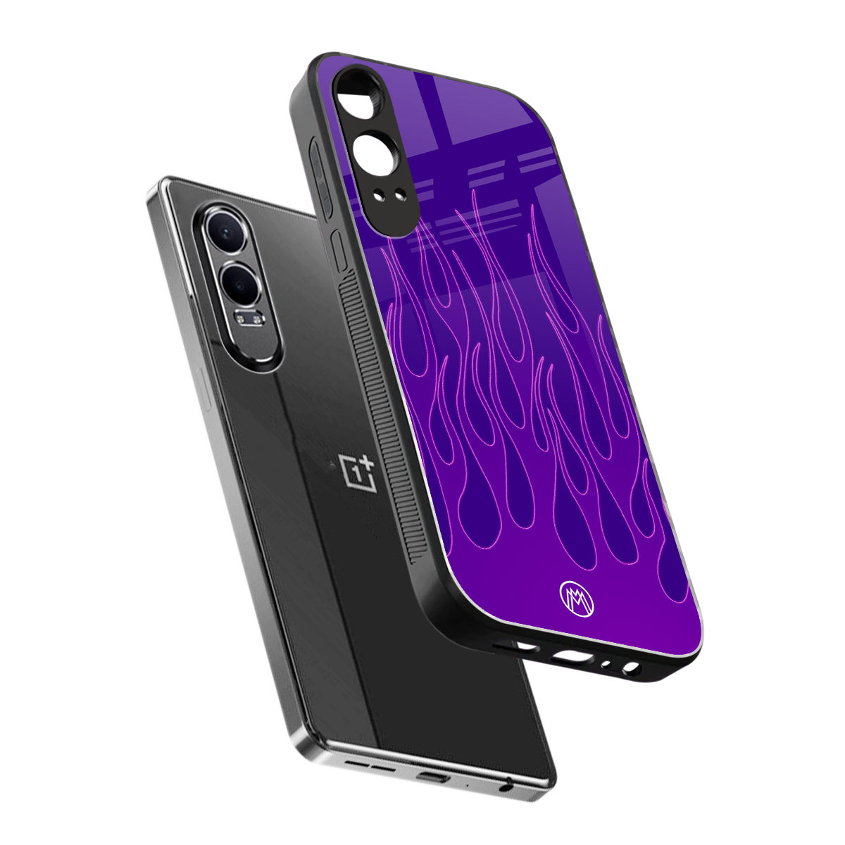 y2k magenta flames back phone cover | glass case for oneplus nord ce 4 lite