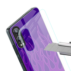 y2k magenta flames back phone cover | glass case for oneplus nord ce 4 lite