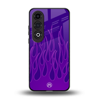 y2k magenta flames back phone cover | glass case for oneplus nord ce 4