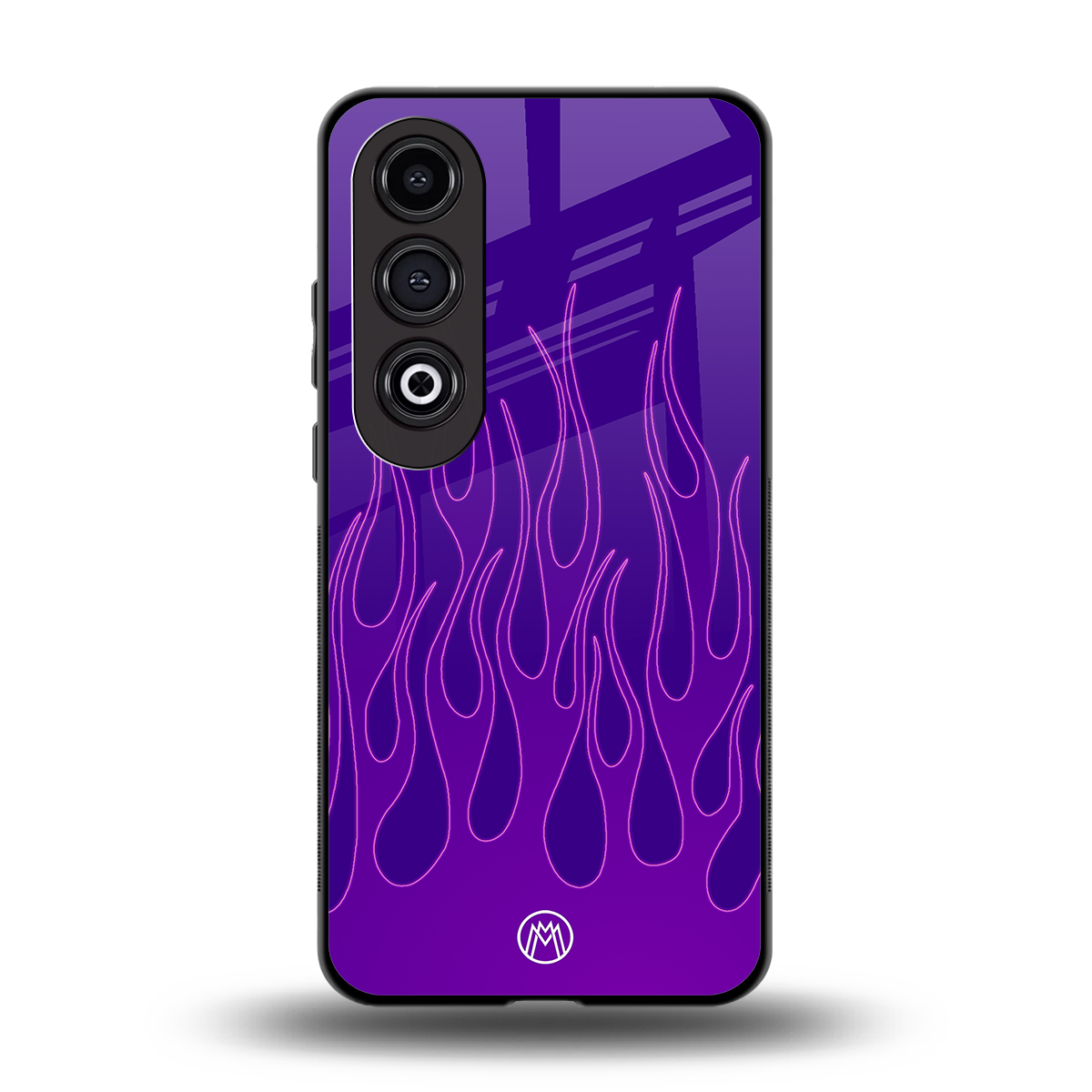 y2k magenta flames back phone cover | glass case for oneplus nord ce 4