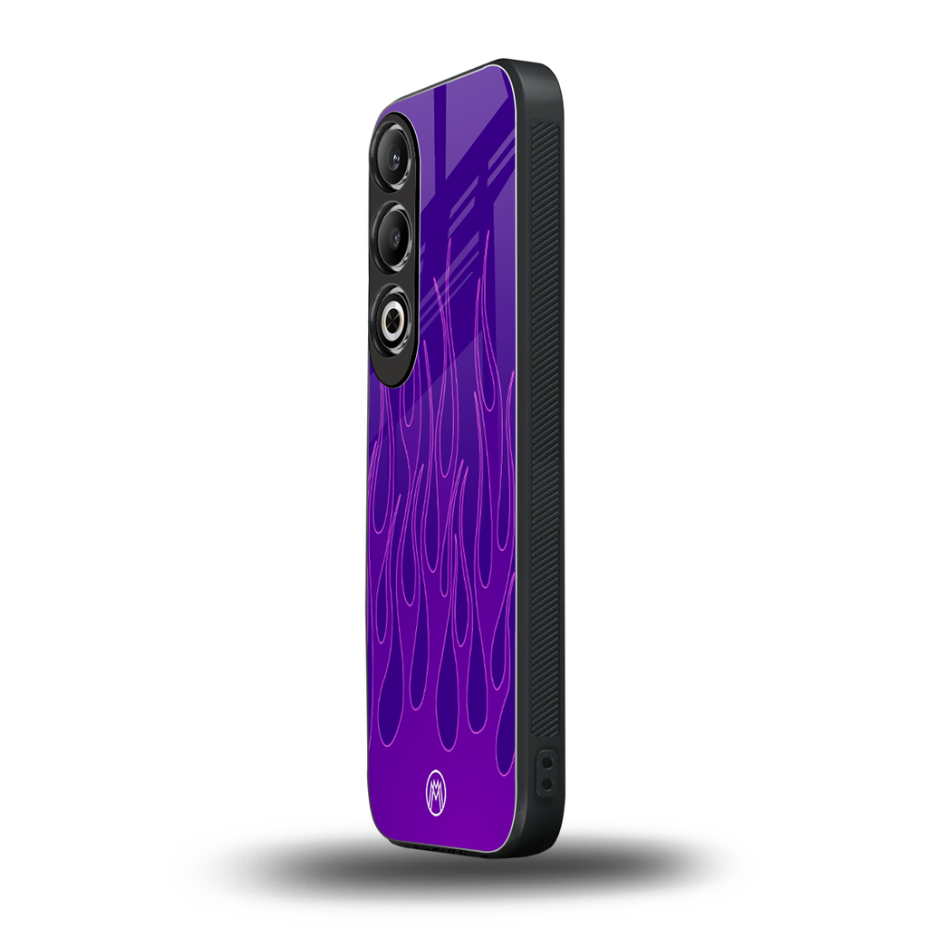 y2k magenta flames back phone cover | glass case for oneplus nord ce 4