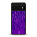 y2k magenta flames back phone cover | glass case for google pixel 6 pro