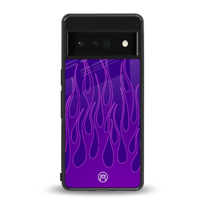y2k magenta flames back phone cover | glass case for google pixel 6 pro