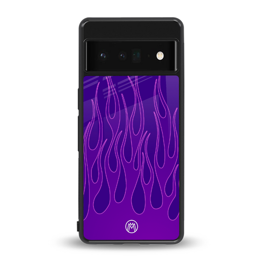 y2k magenta flames back phone cover | glass case for google pixel 6 pro