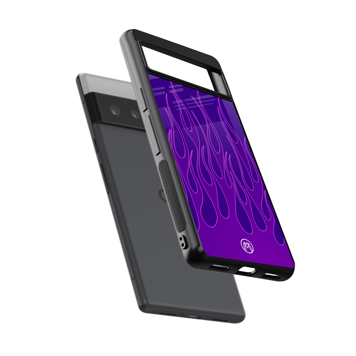 y2k magenta flames back phone cover | glass case for google pixel 6 pro