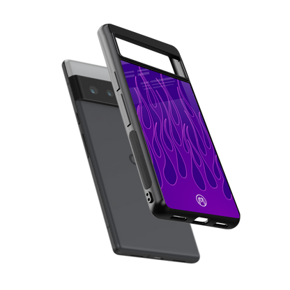 y2k magenta flames back phone cover | glass case for google pixel 6 pro