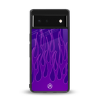 y2k magenta flames back phone cover | glass case for google pixel 6