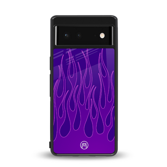 y2k magenta flames back phone cover | glass case for Google Pixel 6A