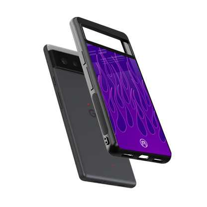 y2k magenta flames back phone cover | glass case for google pixel 6