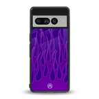 y2k magenta flames back phone cover | glass case for google pixel 7 pro